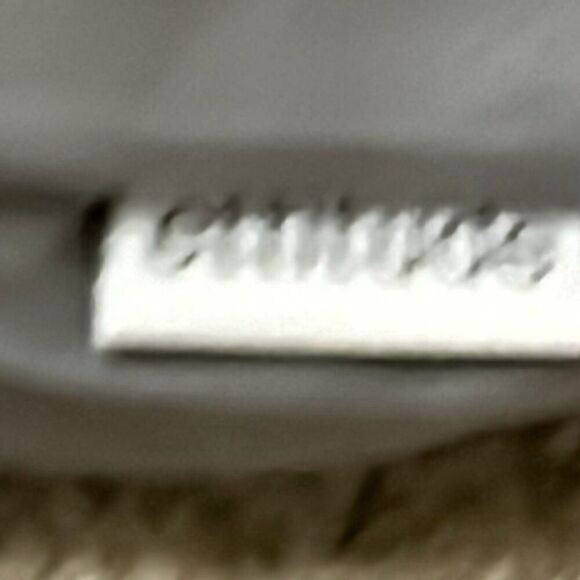 Ettitude Women's S short Sleeve Sateen Stripe Pajama Top Fog Gray Minimalist New - Picture 9 of 10